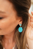 Earrings Teal