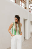 Stonefield Fashion - www.stonefieldfashion.be - Green Striped Top