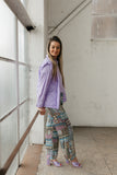 Stonefield Fashion - www.stonefieldfashion.be - Printed Pants Lilac/Blue