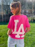 Stonefield Fashion - www.stonefieldfashion.be - LA T-shirt Fuchsia