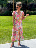 Stonefield Fashion - www.stonefieldfashion.be - Pink Floral Dress Amalfi